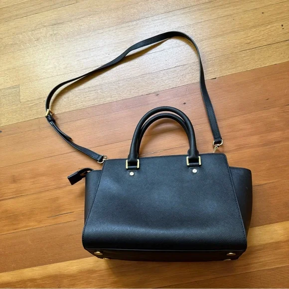 Michael Kors Black Crossbody Satchel - Picture 6 of 7